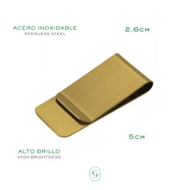 Clepsidra® Kit de 4 Clip para billetes de acero inoxidable. Cartera hombre o tarjetero hombre. Clip dinero para orden y accesibilidad. Accesorios para hombre, regalos para hombre. Money clip wallet.