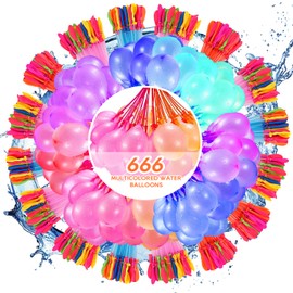 666 Pieces Water Bombs Self-Closing, Water Balloons Water Bombs, Colourful Water Balloons, Quick Fill Water Bombs Set, Colourful Water Balloons for Beaches, Pool Parties, Beaches