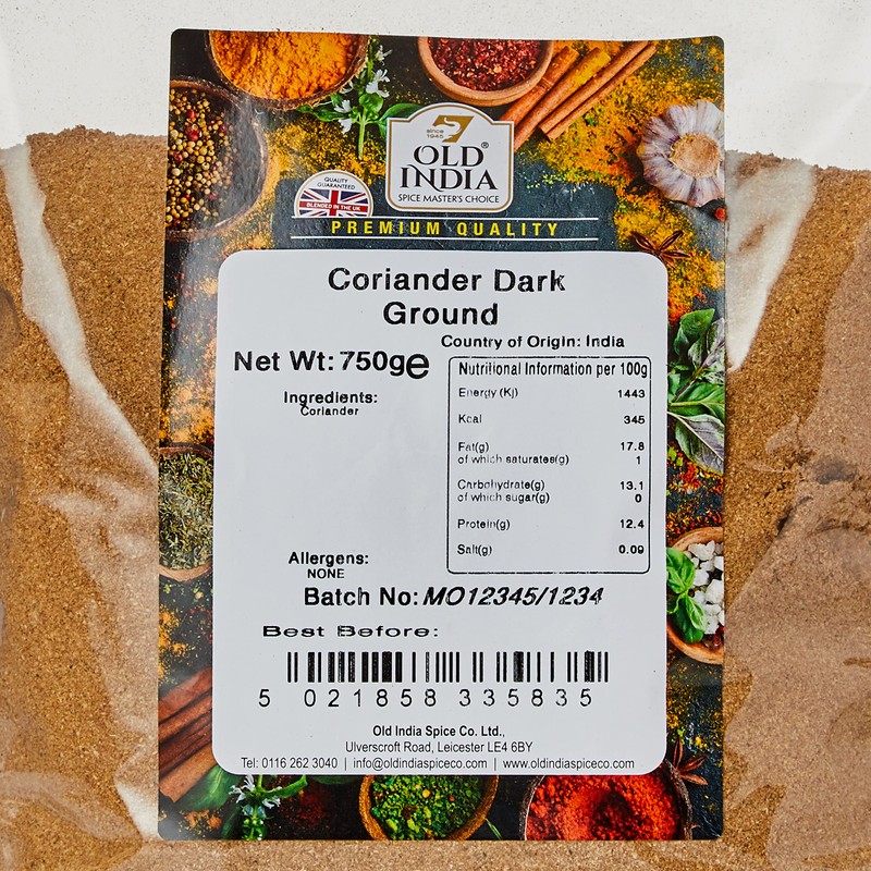 Old India Coriander Dark Ground 750 g