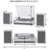 Crosley CR6043A-NA Brio Bluetooth Turntable Shelf System with Included Speakers,