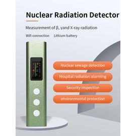 Geiger Counter Radiation Detector, Portable Nuclear Radiation Dosimeter, Mini β γ X-Ray Radiation Monitor Meter, GM Counter Tube, with Alarm (WiFi Upgrade Version)