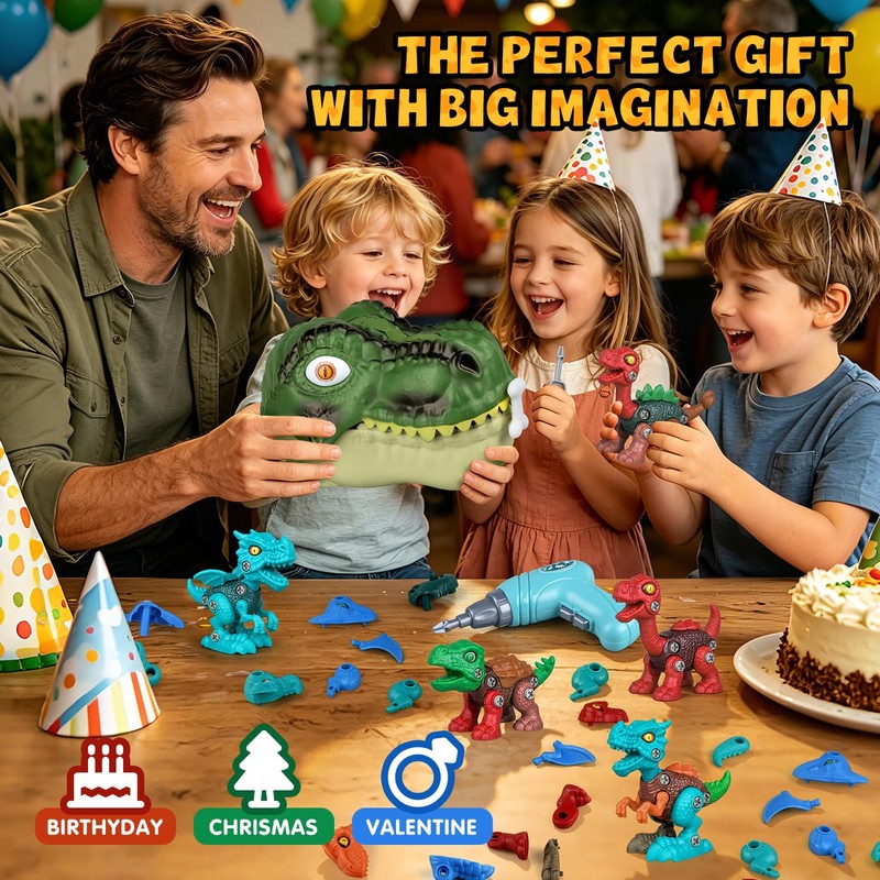 Drefirsa Dinosaur Toys for Kids Age 3-5 5-7, 8Pcs Take