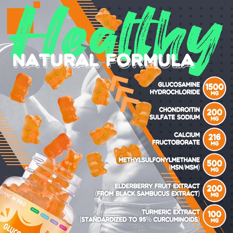 Glucosamine Chondroitin Gummies orange-2pack