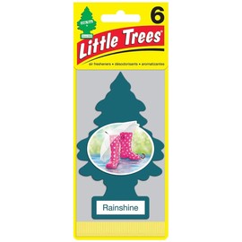 Little Tree Air Freshener 6pac [Rainshine] Value Set of 6! LittleTree Air Freshener, Rainshine, Set of 6
