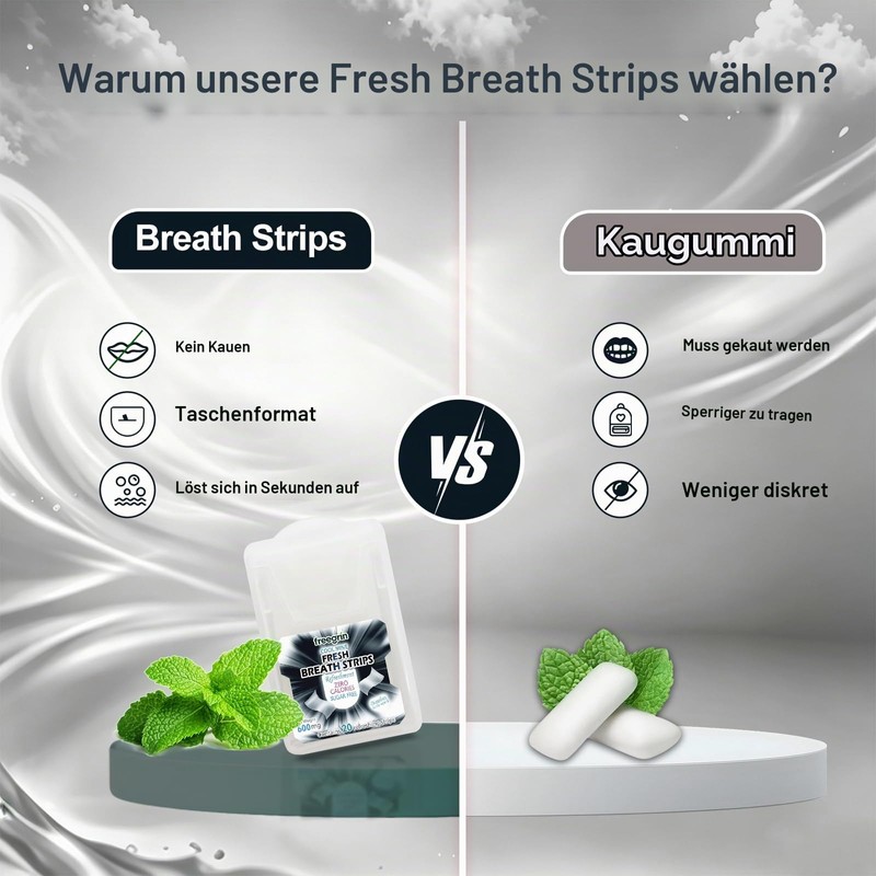 Hometimestore Cool Peppermint Mouth Strips, Noticeable, Cooling Freshness with More