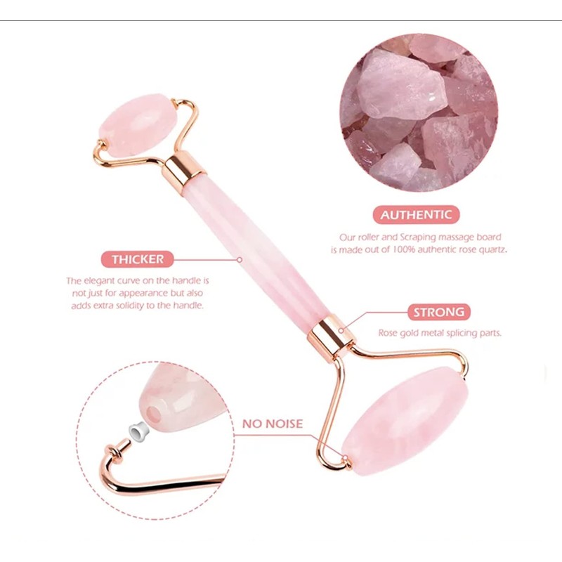 Face Roller Skin Care - Jade Roller Gua Sha Set,