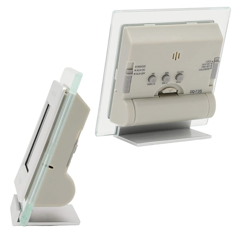 CASIO(カシオ) 目覚まし時計 デジタル 温度 カレンダー 表示 シルバー DQ-735-8JF