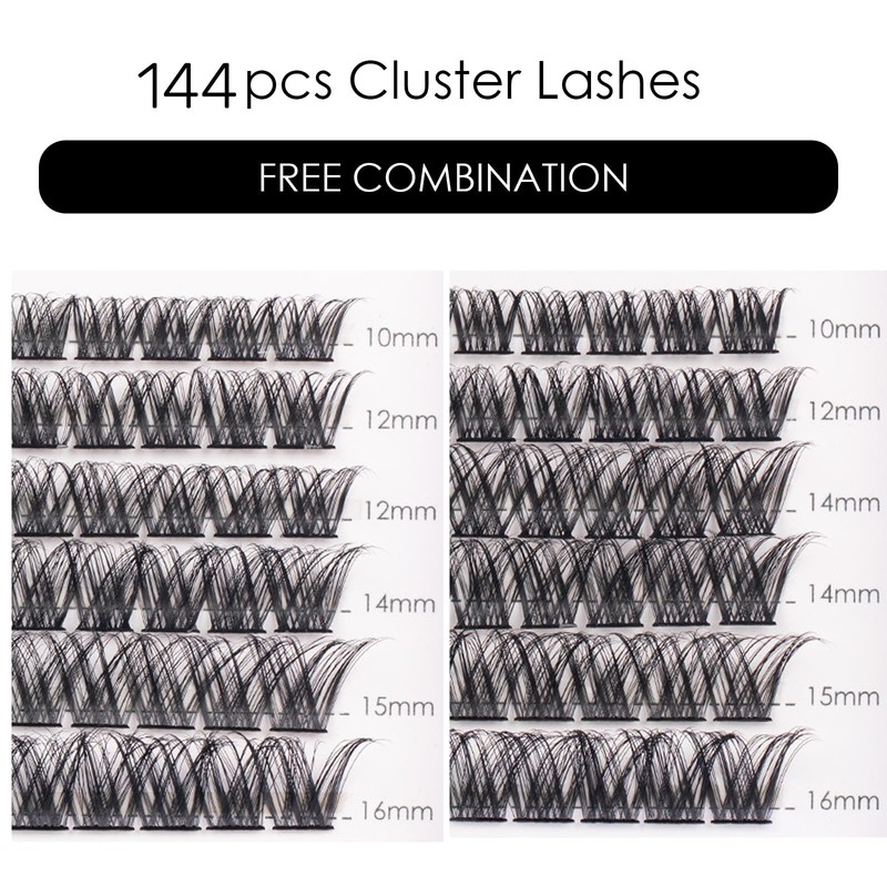 Lash Clusters 144 Pcs Individual Lashes Clusters Eyelash Extensions False