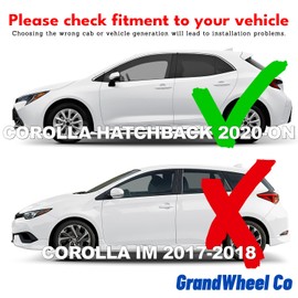 Window Deflectors Smoke Tinted in-Channel Side Window Vent Visor Deflectors Rain Guards Compatible with Corolla 2020-2025 Hatchback - 4pcs. GW0227