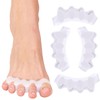Toe Spacers(2 Pair), Gel Toe Separators to Correct Toes, Bunion