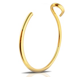 Fake Lip Ring,Gold Faux Lip piercings,Fake hoop ring -clip on lip piercing