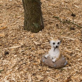 VERDOBA - Meerkat Garden Figure in Ground Hole Made of Resin - Weatherproof Garden Figures for Outdoor Use - Hand-Painted Garden Figures Large - Decorative Garden Figure for Outdoor Use