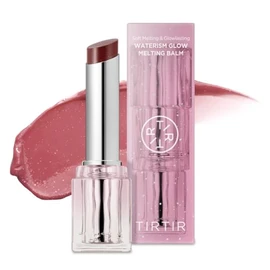 TIRTIR Waterism Glow Melting Balm 3.3 g – Bálsamo Labial Hidratante (Lip Balm) con Brillo – Color 01 Mauve Rose – Labial tipo Bálsamo para Labios Resecos – Maquillaje Coreano