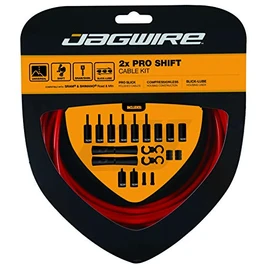 Jagwire PCK504 2X Pro Shift Gear Cable Set, Red, One Size