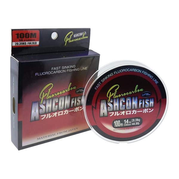Ashconfish 100% Pure Fluorocarbon Fishing Line – Invisible, Abrasion-Resistant, Fast-Sinking