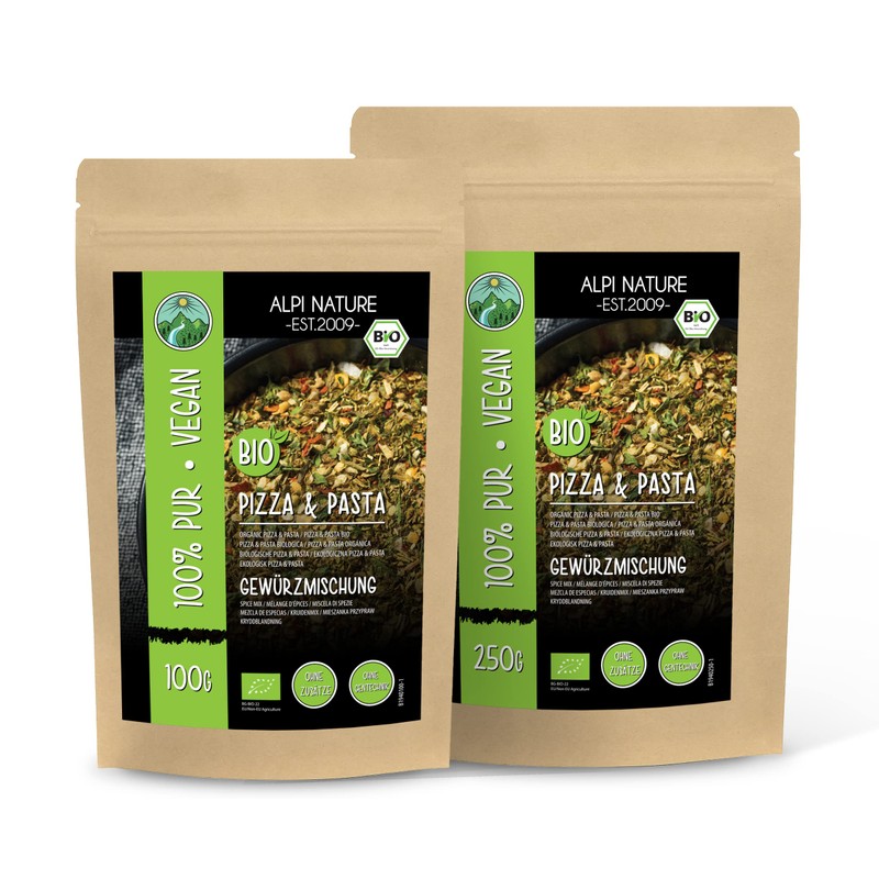 Organic Pizza and Pasta Spice (250 g), Organic Spice Mix,