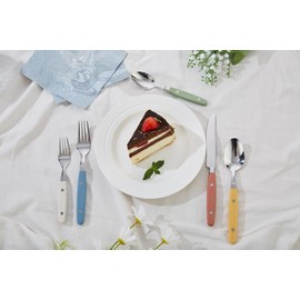 ANNOVA Silverware Set 20 Pieces Stainless Steel Color Handle With Rivet/Retro Flatware - 4 x Dinner Knife; 4 x Dinner Fork; 4 x Salad fork; 4 x Dinner Spoon; 4 x Dessert Spoon (Morandi Mix, 20 Pieces)