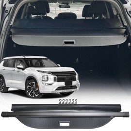 Volcaner Cargo Cover for 2023-2025 Mitsubishi Outlander Accessories (Additional Cover),Carbon Fiber Look Retractable Trunk Cover for Mitsubishi Outlander Accessories Security Shield Shade Privacy