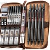Nicpro 20PCS Black Metal Mechanical Pencil Set in Leather Case,