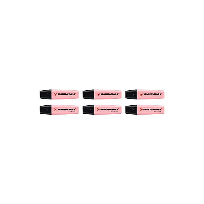 STABILO Boss Original Highlighter Pens Pastel Rose Petal Pack of