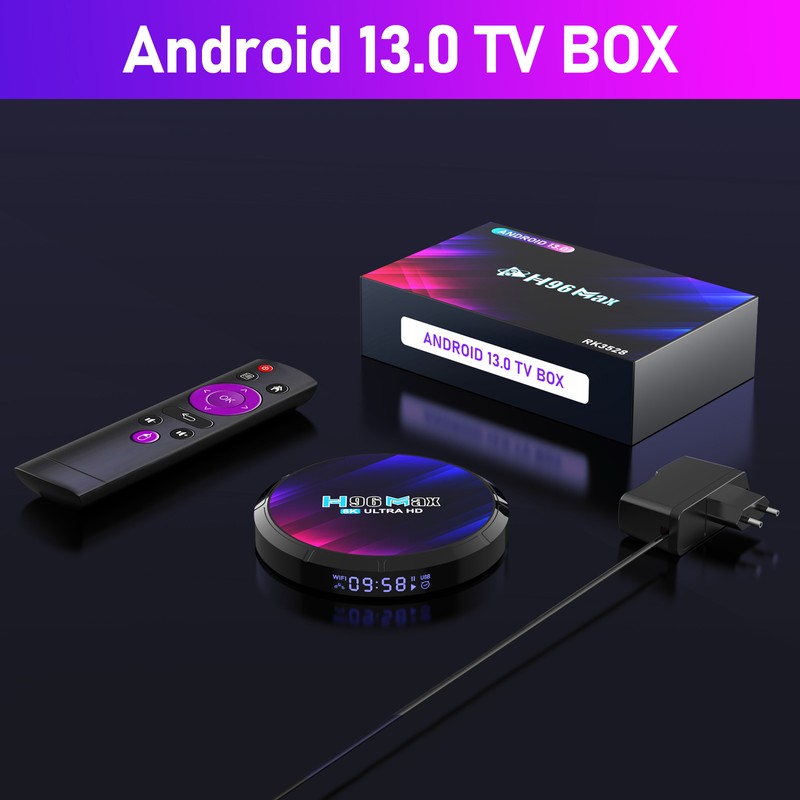 H96Max Android 13.0 Smart TV Box RK3528 Quad-core UHD 4K