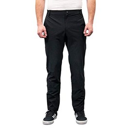 Men's Commuter Bike to Work Cycling Pants - Chinos/Slacks (Black, 34W x 34L)