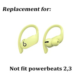 Replacement Silicone Eartips Earbuds Buds Set for Powerbeats Pro Wireless Earphone Headphones,8 Pairs (Yellow)