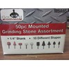 50pc GIT INDUSTRIAL TOOL MOUNTED GRINDING STONE ASSORTMENT BITS 1/4"