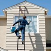 BOCOM 14.5 FT Aluminum Telescoping Ladder, Lightweight Multi-Purpose Collapsible Extension