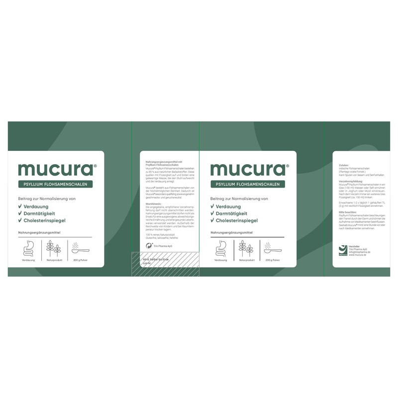 Mucura Psyllium Husk Powder 200 g - Minimum 99% Purity