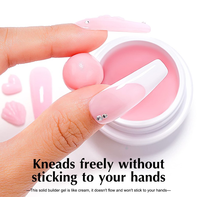 AIMEILI Solid Builder Gel for Gel Nails Set Solid Nail