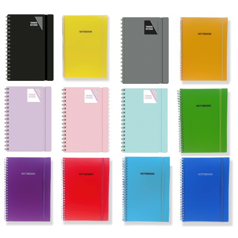 Ankush A5 Twinwire Wiro Bound Pastel Notebook Ruled Paper Pad