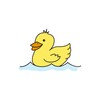 CafePress Duck Swimming Sticker Rectangle Bumper Sticker Car Decal