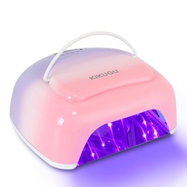 Kikugu Cordless Rechargeable UV LED Nail Lamp,96W UV Light for Gel Nails with Metallic Reflector & Metal Base, Fast Curing Lamp Manicure,Pedicure,Ideal for Nail Salon(Orange Purple)