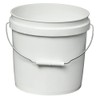 2 Gallon White Plastic Reinforced Rim Paint Pail Bucket w