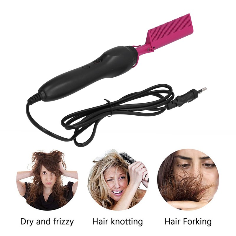Multifunctional Hair Comb Wet and Dry Hot Heating Curling Straightening