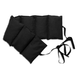 Lavender + Linseed Heat Cushion 7 Chamber with Ribbon 65 x 15 Black Heat Cushion Grain Cushion Back Lumbar