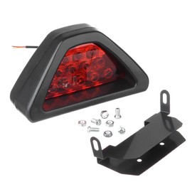 Qicarkey Tail Lamp, Stop Lamp, Back Fog Light, Brake Lamp, Taillight, Triangle, Stop Lamp, Motorcycle, Automotive, Universal (Red)