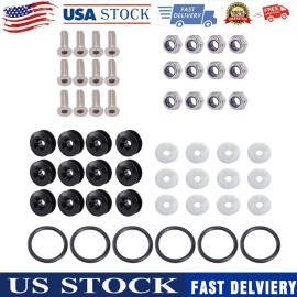 carauto2000 12PCS Aluminum Bumper Quick Release Fasteners Kit For Car Trunk Fender Hatch Lid