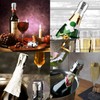 Pack of 3 champagne stoppers, stainless steel, vacuum cap, no