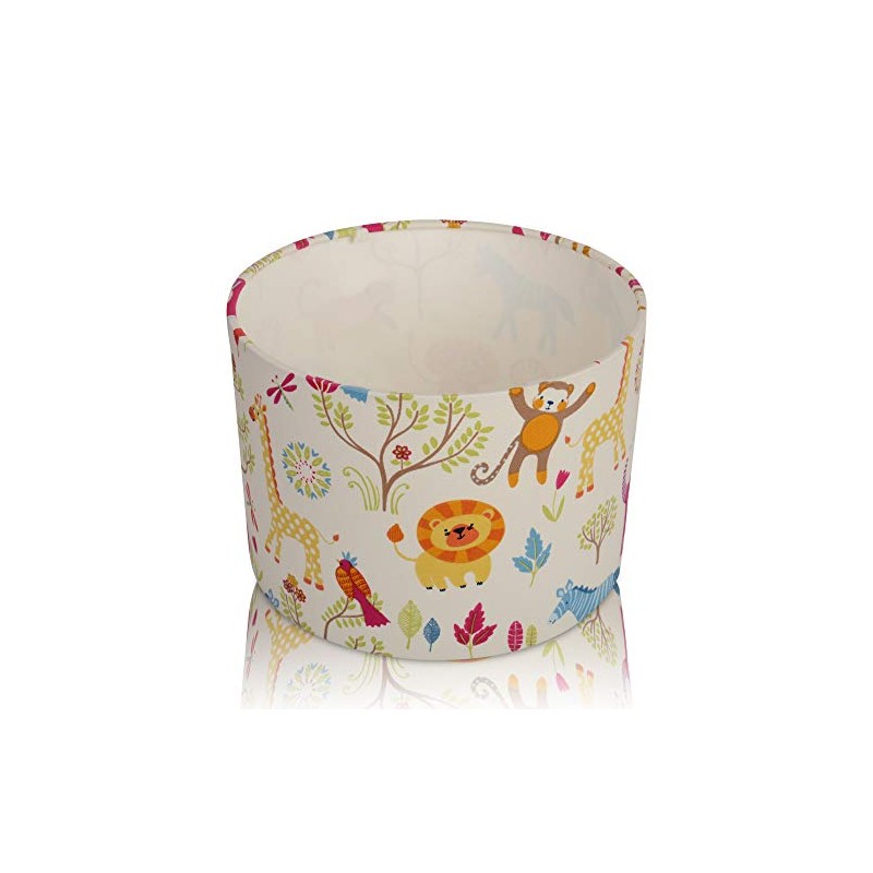 Kushade 8" (20cm) Tropical Animal Print White, Multi Semi Flush