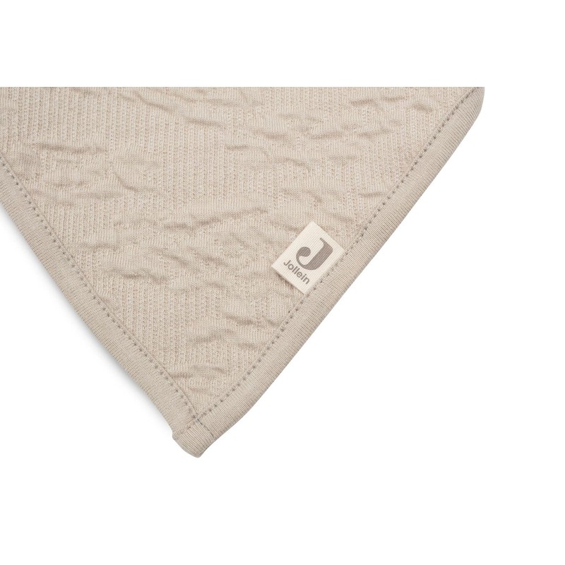 Jollein 029-867-67051 Bandana Lätzchen Halstuch 2er Set Soft Waves nougat