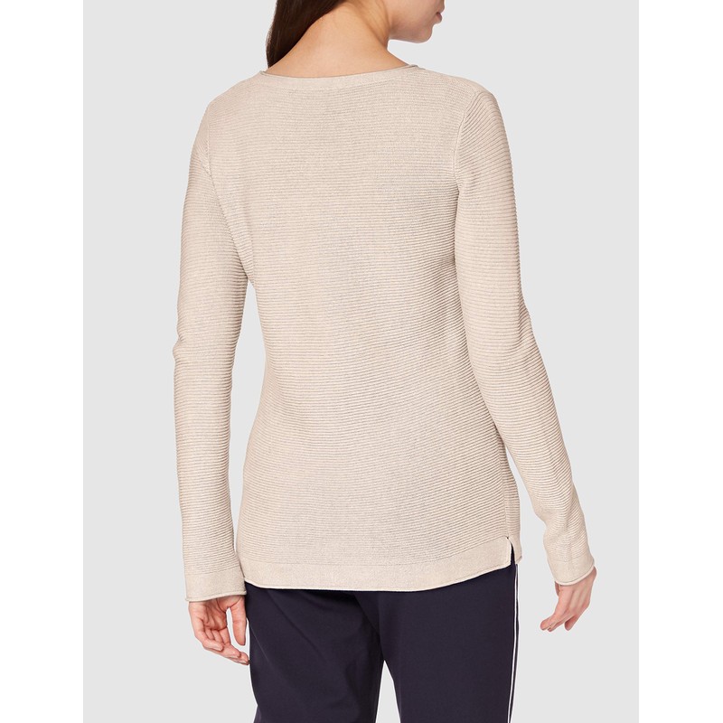 Tom Tailor Women's 1016350 Ottoman Pullover, Dusty 24192 Alabaster Melange,