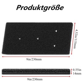 4 x Filters for Bauknecht Privileg Whirlpool HX 481010716911 Dryer Heat Pump Dryer, Fine Coarse 230 x 115 x 14 mm, Sponge Filter Mat Condenser Dryer