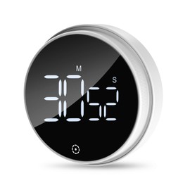 OQIMAX Digital Kitchen Timers Productivity Timer with Large LED Display Timer for Kids Volume Adjustable Countdown/up Clock for Cooking, Teaching, Classroom Study, Gym and Oven, White