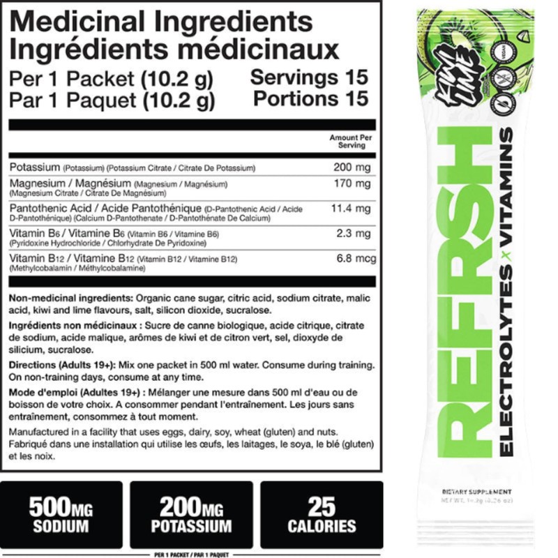 REFRSH Electrolytes + Vitamins Sachets | Hydration Blend Packed with