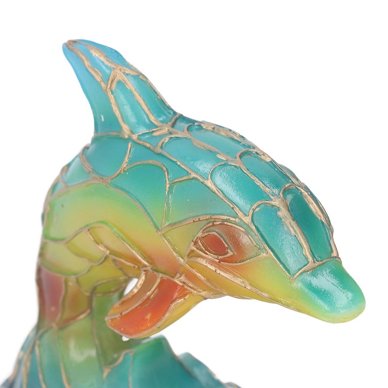 Animal Table Lamp Retro USB Plug in Decorative Resin Dolphin