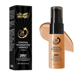 Gavacy All-Day Perfection Waterproof Foundation – 5 Shades, High Coverage, Smudge-Proof, 24-Hour Wear, Perfect for On-the-Go, High Stretchability and Smooth Texture (04, 0.71 fl.oz)