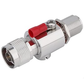Coaxial N Type Lightning Arrestor 0 to 6 GHz (N-Male/N-Female) 50ohm,Protects 3G, 4G, LTE,GPS, 2.4GHz /5GHz Wi-Fi, 900MHz, Ham Other Outside Antennas