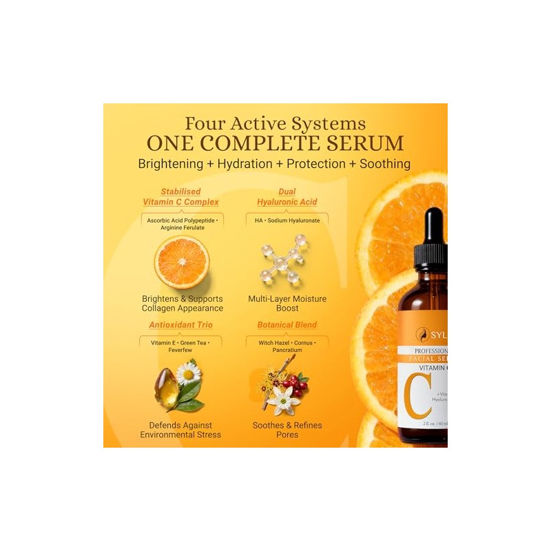 Sylk Vitamin C Serum for Face with Hyaluronic Acid and